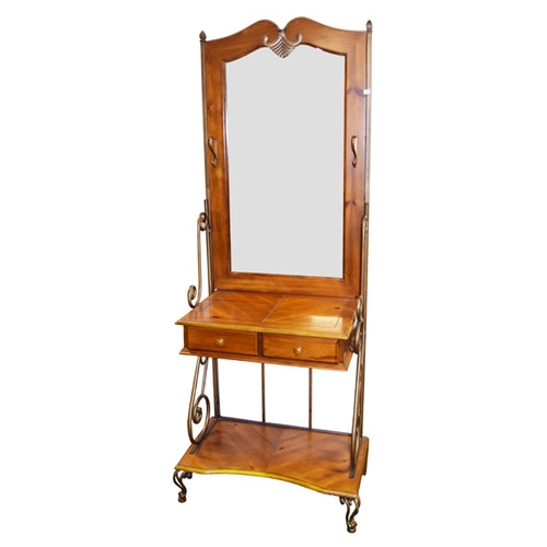 55 - A Nice Sized Mirror Back Hall Stand