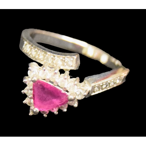 803 - A Good Ruby and Diamond Ring