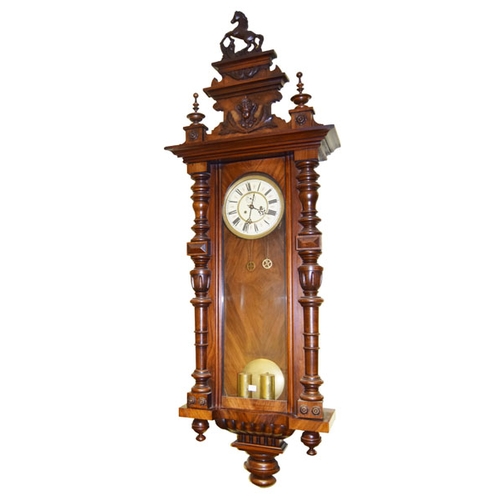 90 - A Very Good Mahogany Cased Vienna Clock For Restoration