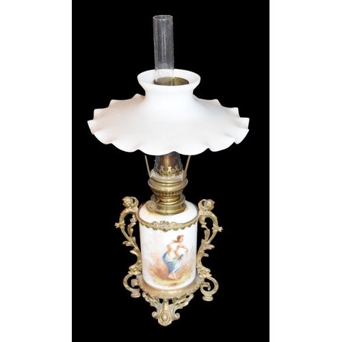 103 - A 19th Century Porcelain Oil Lamp