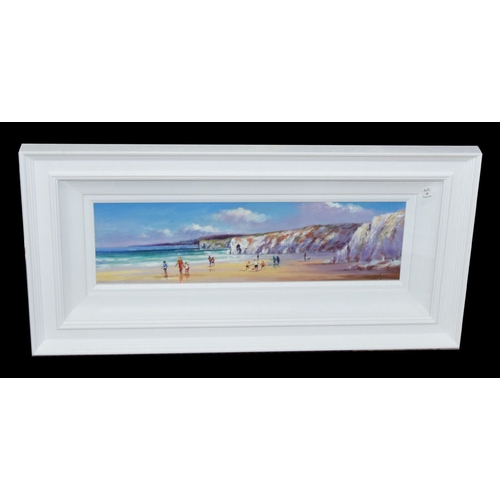 22 - A Framed Oil Painting 'The Beach at Whiterocks, Portrush' - William Cunningham