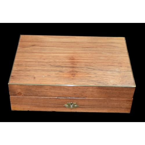 296 - A 20th Century Brass Bound Rosewood Box