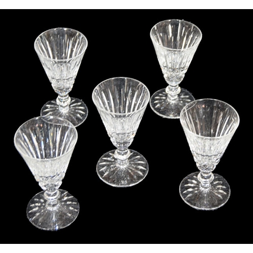 35 - Five Nice Waterford Crystal Small Wine Glasses