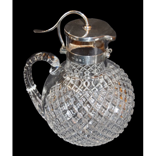 440 - A Silver Mounted Cut Crystal Decanter, Birmingham 1894