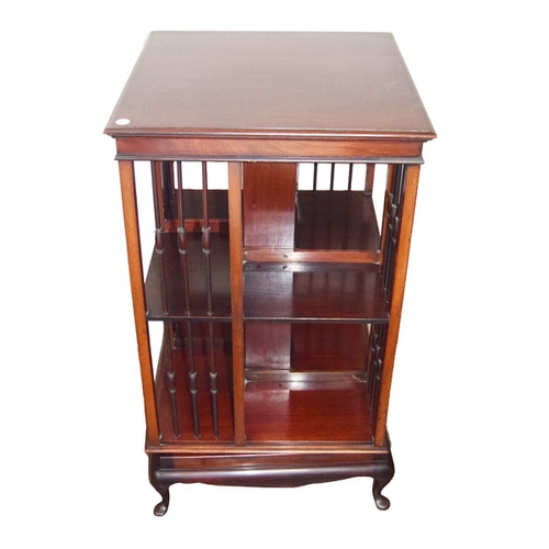 50 - An Edwardian Mahogany Revolving Bookcase