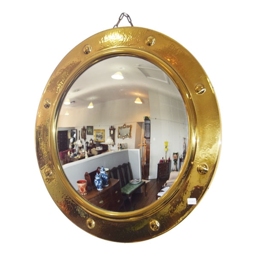 56 - A Brass Convex Mirror