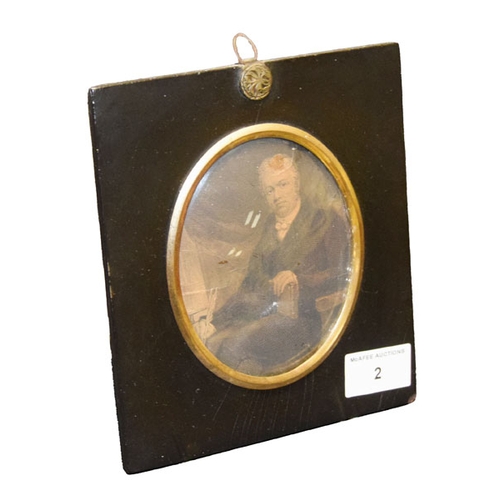 2 - An Irish Framed Miniature 'Writer' (*Castle)