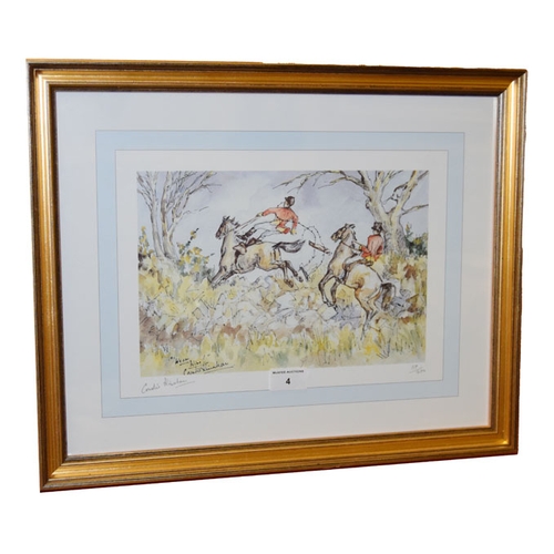 4 - A Limited Edition Gilt Framed Print 'Wear Wire' - Lady Coralie Kinahan