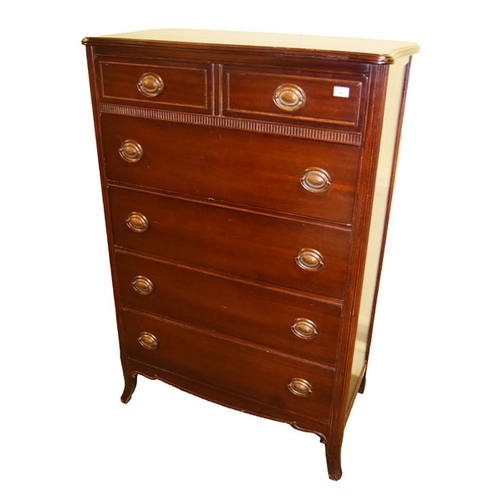 46 - An Art Deco Chest of Six Drawers, L.Bamberger & Company, Newark, USA , Circa 1920 (*Castle)