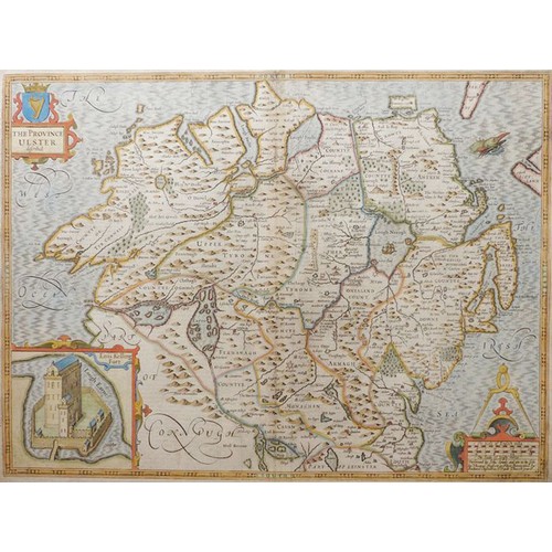 47 - An Early Gilt Framed Map, John Speed 'Provence of Ulster' in 'Theatre of the Empire of Great Britain... 