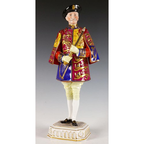 87 - A Sachsische Porzellan Manufaktur Dresden Figurine  'Ulster King of Arms' Major Sir Nevile Rodwell W... 