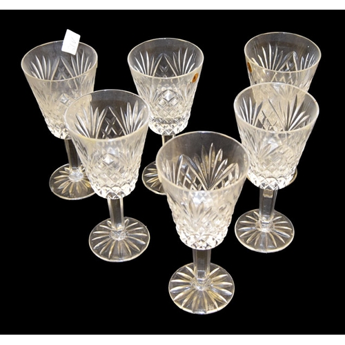 314 - A Good Set of Six Crystal Wine Glasses