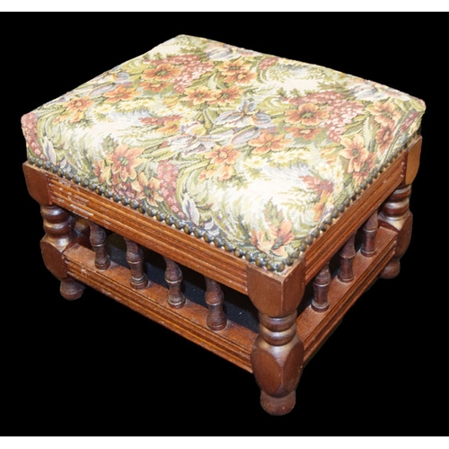 367 - A Small Upholstered Footstool