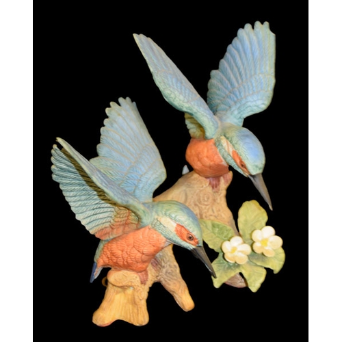 376 - A Ceramic Figure 'Kingfishers'