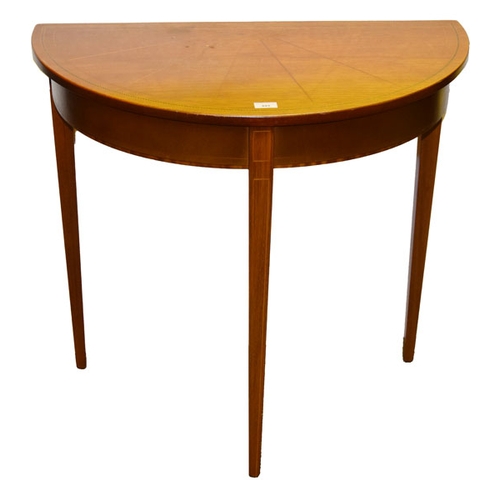 588 - An Inlaid Mahogany Side Table