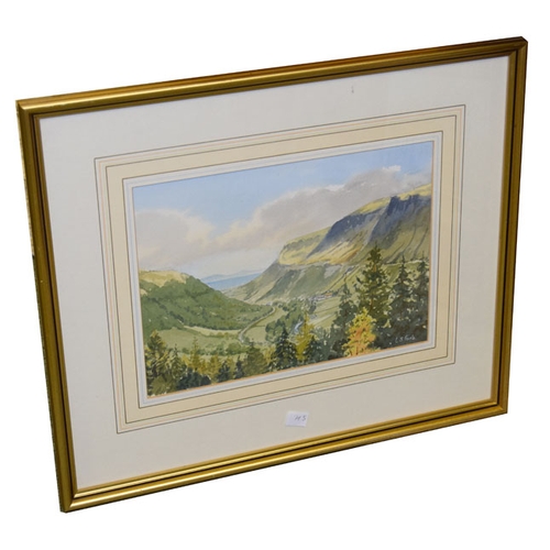 599 - A Watercolour 'Land and Mountainscape' - L S. Forth