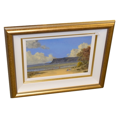 600 - A Gilt Framed Oil Painting 'Picnic on the Antrim Coast' - David Overend