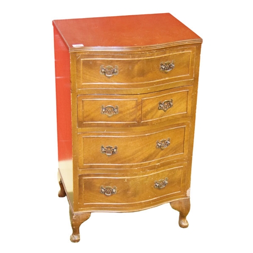 618 - A Bow Fronted Chest of Four Drawers