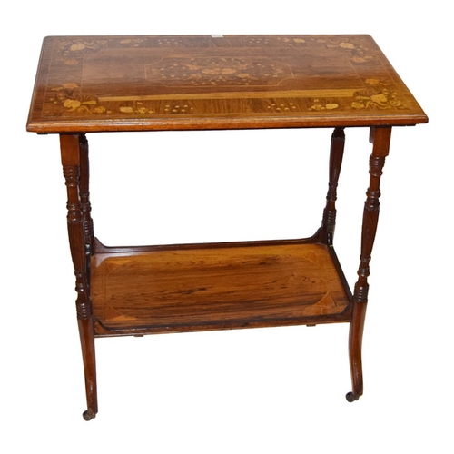 141 - A Very Fine Inlaid Rectangular Occasional Table, with Under Shelf