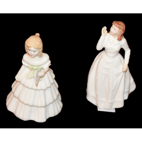 481 - Two Small Royal Doulton Figurines 'Julie' and 'Joy'