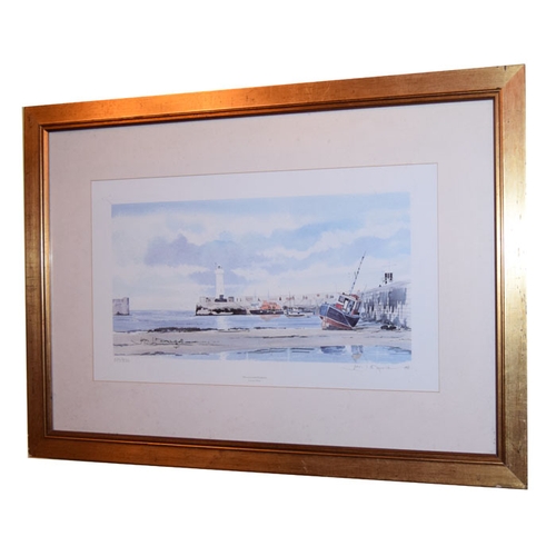 497 - A Framed Limited Edition Signed Print ' Donaghdee Harbour' - John Marshall