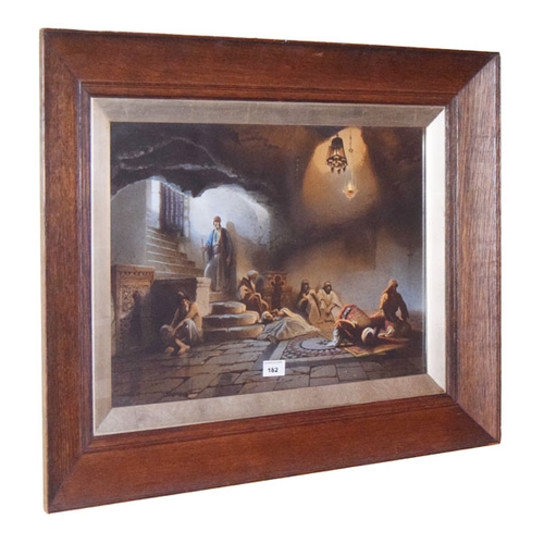 511 - An Early Oak Framed Print 'A Watchful Eye'