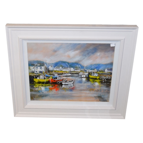 529 - A Framed Oil Painting 'Annalong Harbour, Co.Down' - Niall Campion