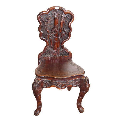 544 - A Very Highly Carved Hall Chair