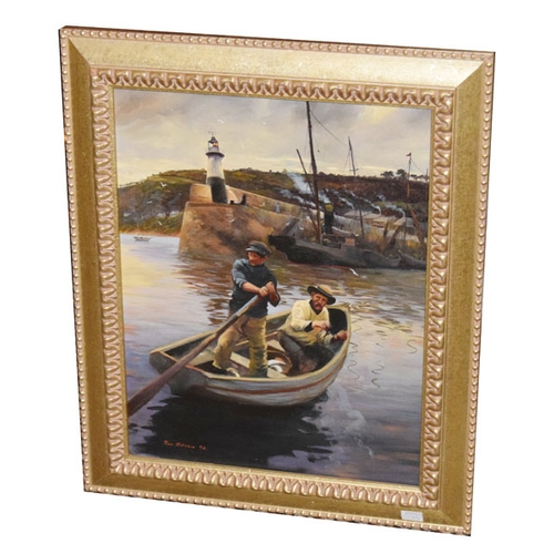 566 - A Very Nice Oil Painting 'Boating' - Ron Ritchie