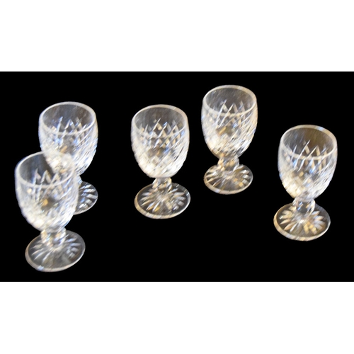 581 - A Lot of Five Stemmed Waterford Crystal Glasses