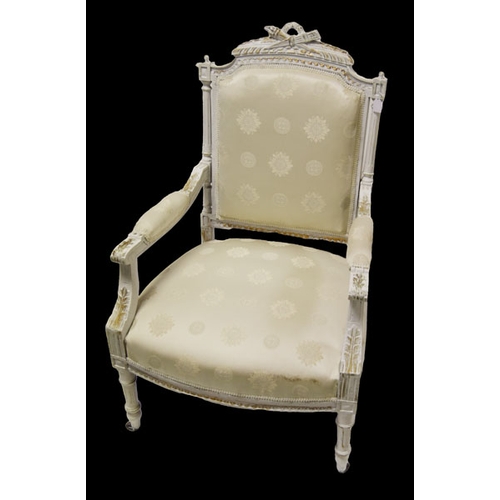 603 - A Nice Painted Frame and Upholstered Armchair