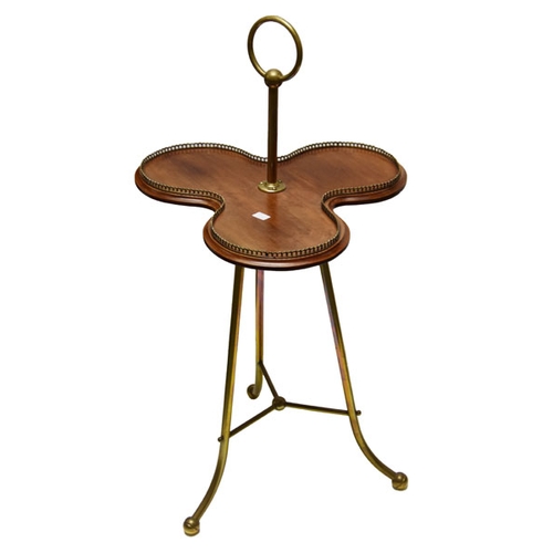 682 - A Nice Mahogany and Brass Revolving Cake Stand, Gilted Gallery