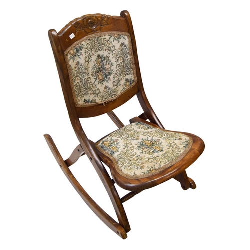 686 - A Folding Upholstered Chair