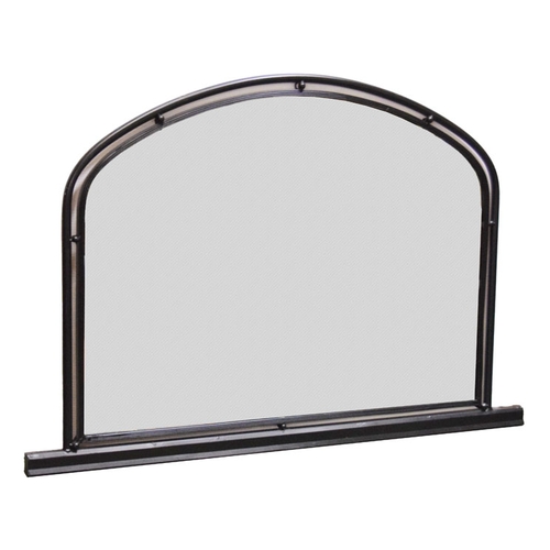 703 - A Metal Framed, Bevelled Glass Overmantle