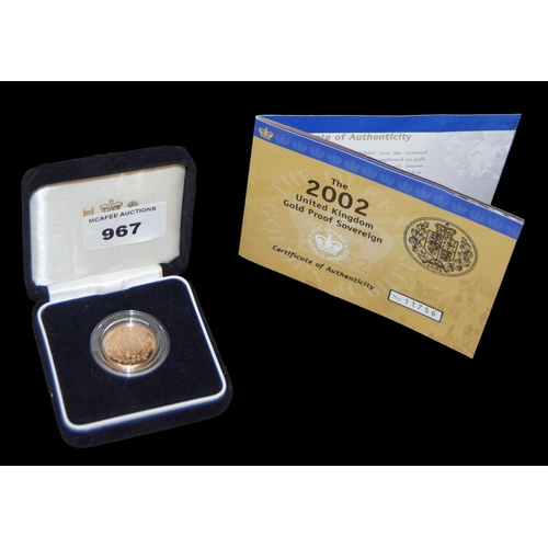 967 - A 2002 Gold Sovereign