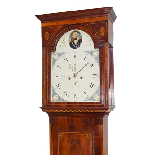 270 - A 19th Century Inlaid Mahogany Scottish Longcase Clock