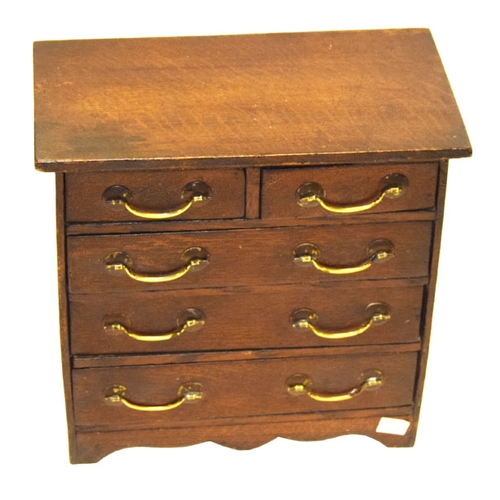 123 - An Apprentice Piece Two Over Three Drawer Set