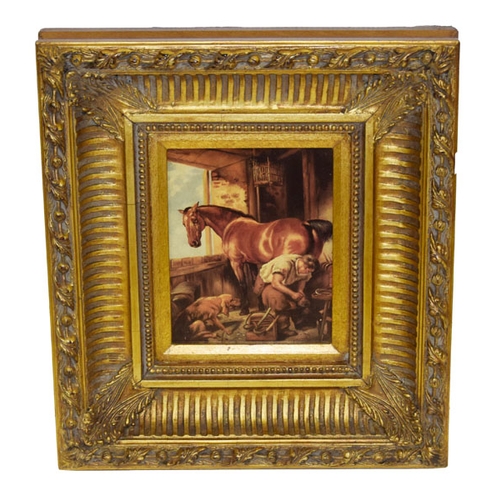 125 - A Very Nice Heavy Gilt Framed Picture 'The Blacksmith'