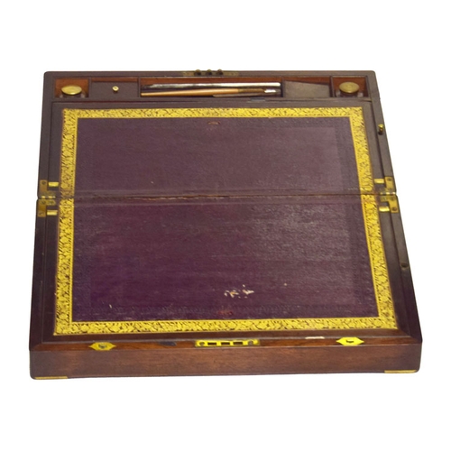 240 - A Very Nice Brass Inlaid and Fitted Writing Slope