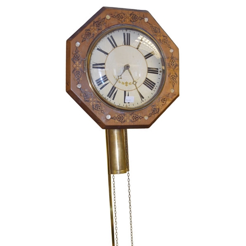 260 - A Nice Inlaid Vienna Wall Clock
