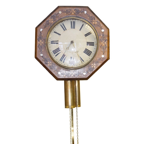 260 - A Nice Inlaid Vienna Wall Clock