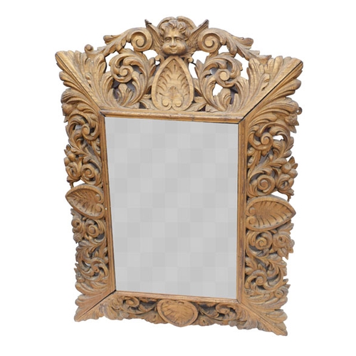 43 - An Old Carved Wall Mirror for Restoration