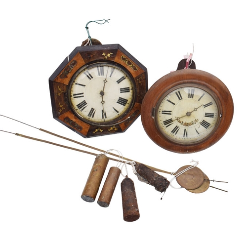 52 - Two Old Wag at the Wall Clocks for Restoration