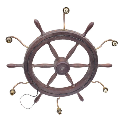 54 - A Ships Wheel Light Fitting