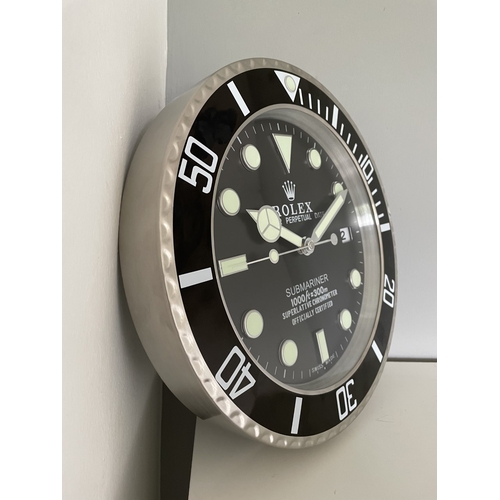 Rolex Submariner Style Dealer Display Wall Clock