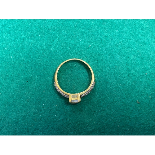 73 - 22ct Gold and CZ Ring, Size M - stamped 916