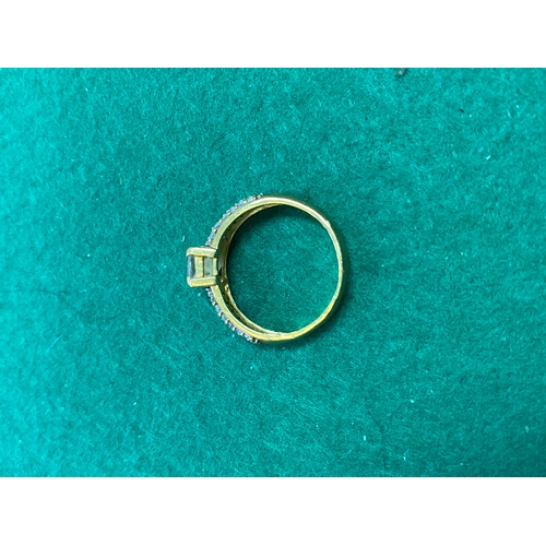 73 - 22ct Gold and CZ Ring, Size M - stamped 916