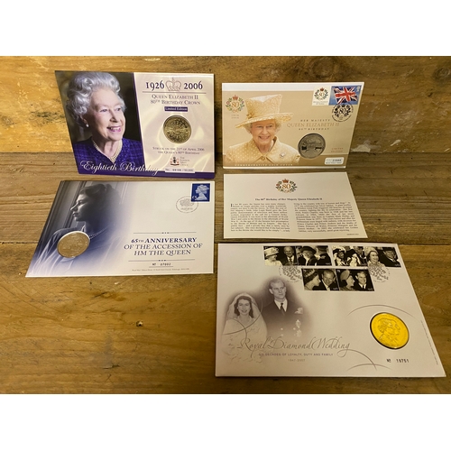 75 - Four Commemorative Queen Elizabeth Coins