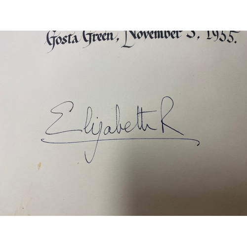 87 - H.M. QUEEN ELIZABETH II & DUKE OF EDINBURGH - SIGNATURES, a signed book from The Inauguration of the... 