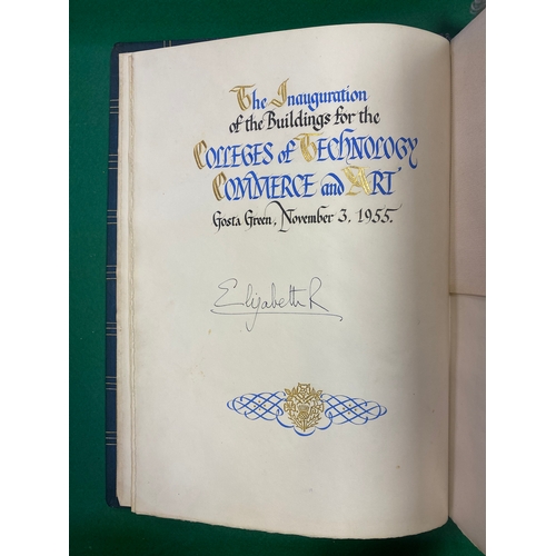 87 - H.M. QUEEN ELIZABETH II & DUKE OF EDINBURGH - SIGNATURES, a signed book from The Inauguration of the... 